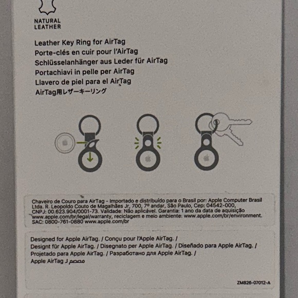 Apple AirTag Leather Key Ring - Picture 4 of 4